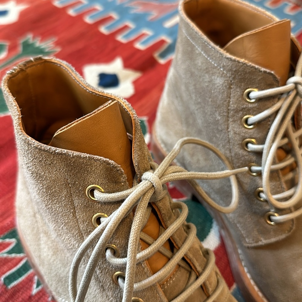 Saint Laurent Suede Lace Boots - Picture 4 of 10